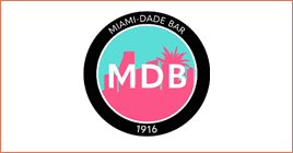 A logo of the miami-dade bar.