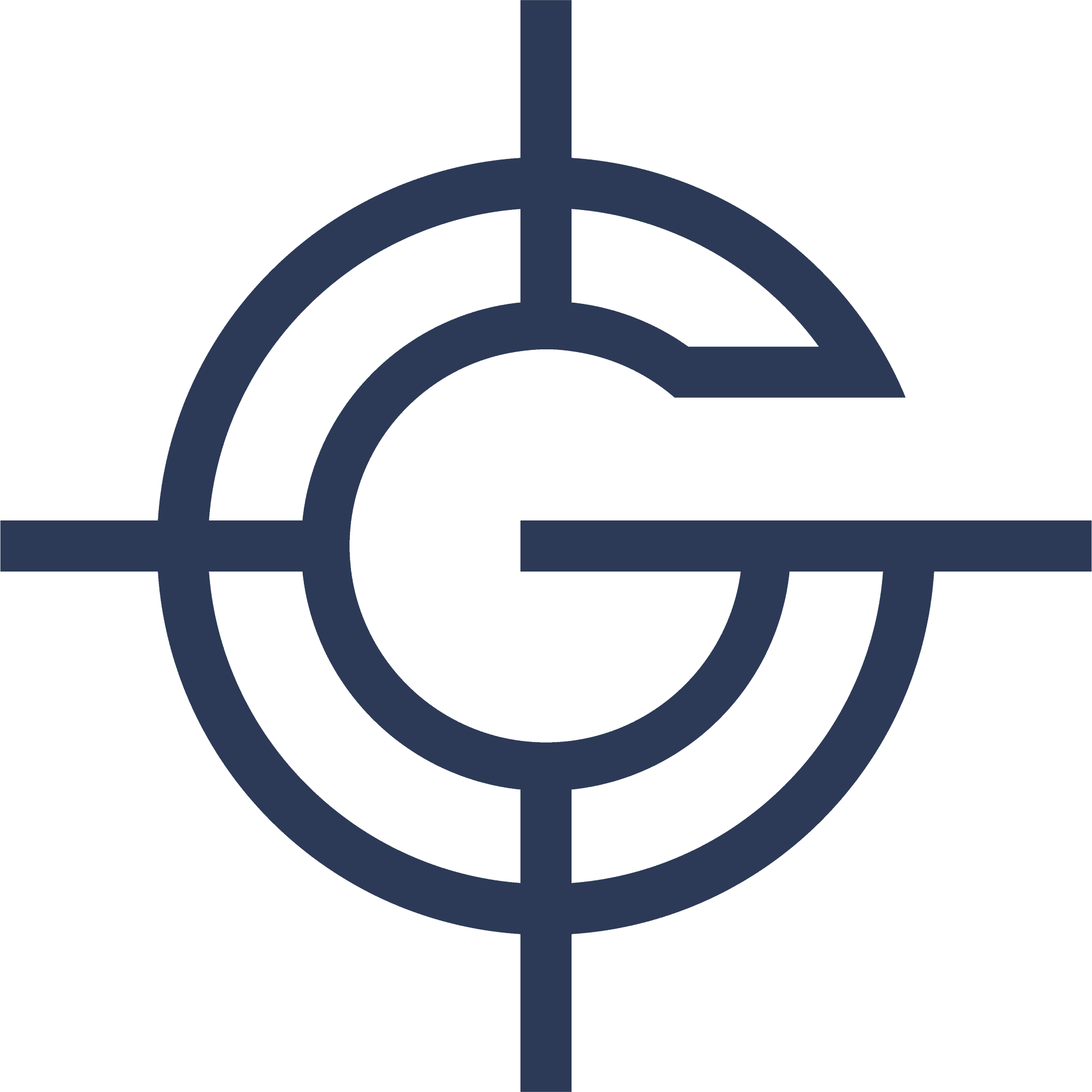 Background A green and blue logo with an arrow in the middle.